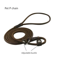 pet collar leash training rope p chain cowhide handmade small and medium sized pet teddy chihuahua personalised dog collar