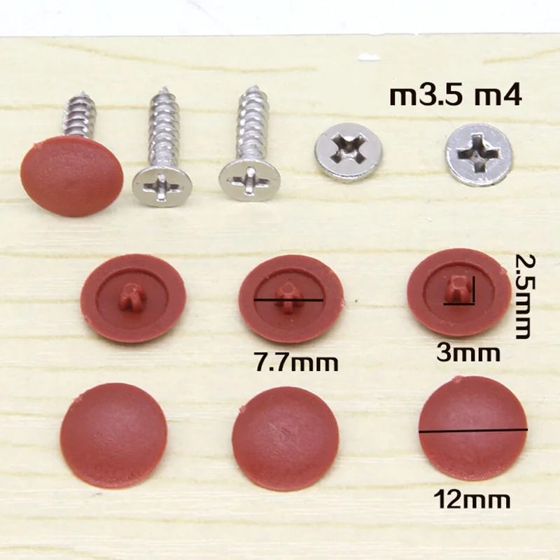 100 шт. винты ручки декоративная крышка пластиковые гайки болты крышки наружная