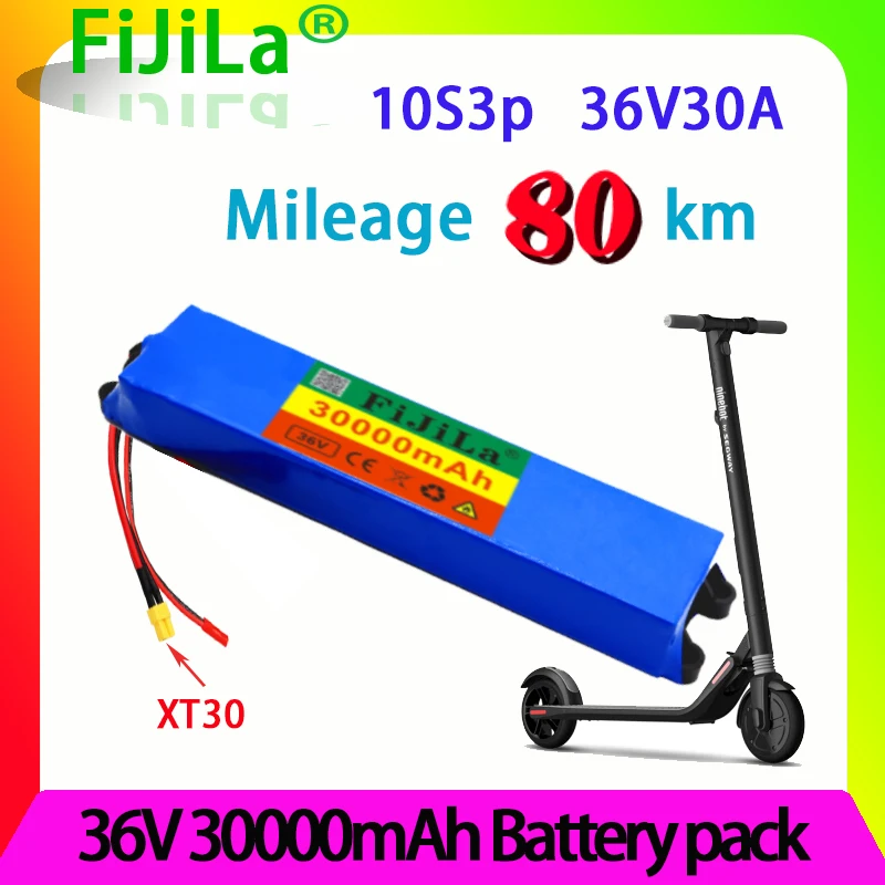 

100% New genuine 36V 30Ah lithium ion battery pack, suitable for Xiaomi Mijia m365 battery pack electric scooter BMS + charger