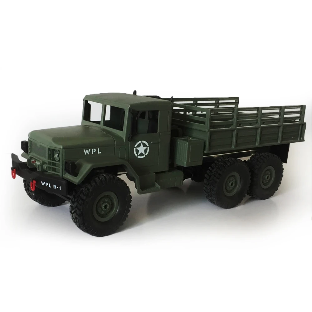 WPL 1/16 военный Радиоуправляемый грузовик электрический автомобиль 6WD внедорожник с беспроводным пультом дистанционного управления детский автомобиль подарок на день рождения