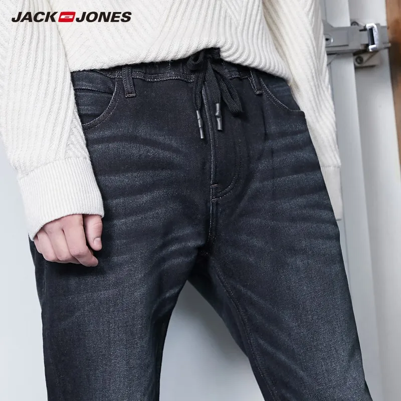 Джинсы JackJones мужские стрейчевые хлопок теплые брюки из денима уличная одежда