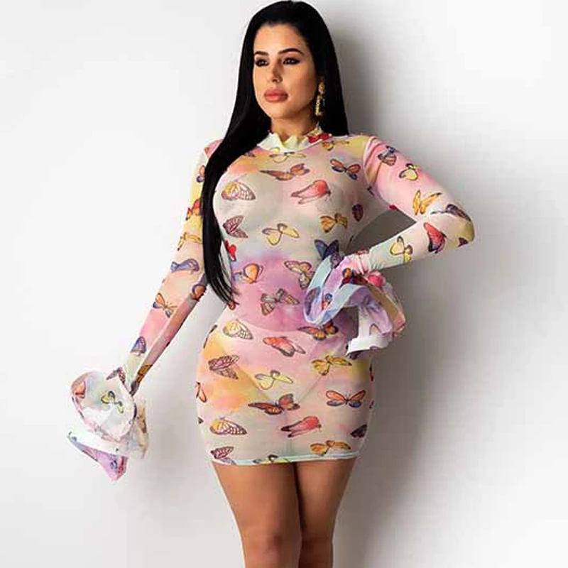 Сексуальное прозрачное Сетчатое платье с принтом в полоску женское сексуальное