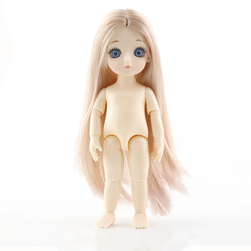 Gold Blue eye 13 подвижных шарнирных 15 см 1/8 куклы игрушки BJD Детская кукла Обнаженная Женская мода тела Куклы Игрушки для девочек подарок нормальная кожа - Цвет: Gold Blue eye