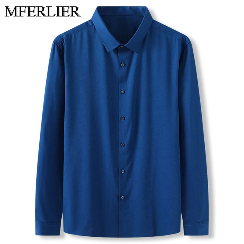 

Spring Autumn Large Size Shirts Bust 150cm 5XL 6XL 7XL 8XL Loose shirt 4 colors