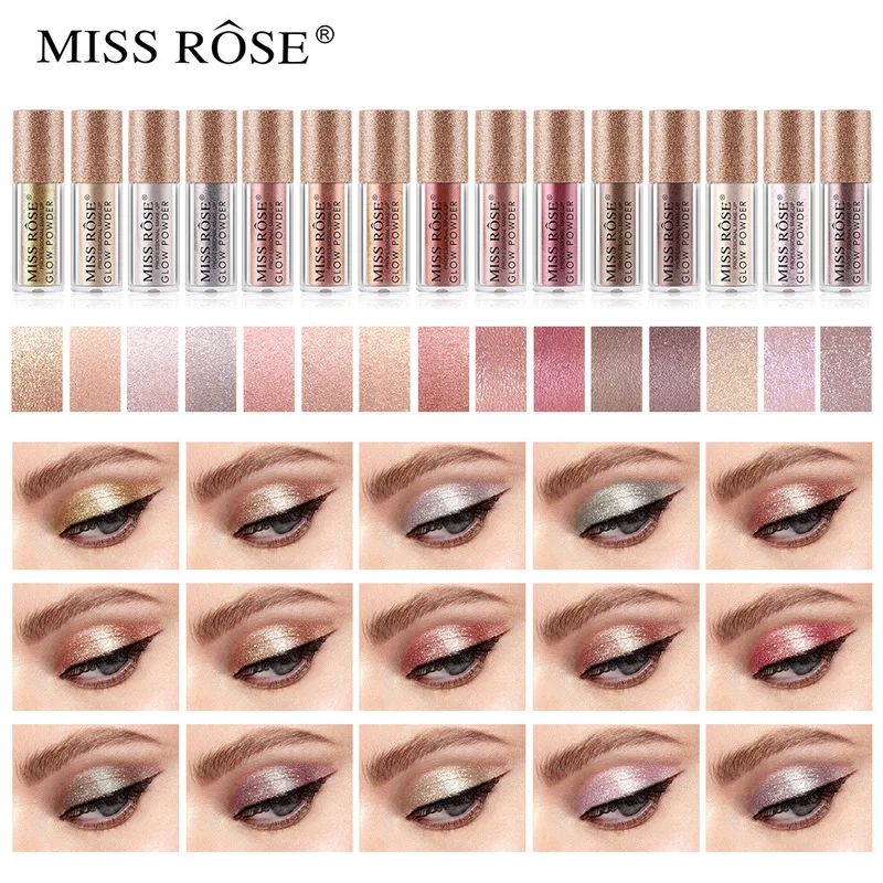 MISS ROSE портативные металлические жидкие тени для век водостойкие блестящие
