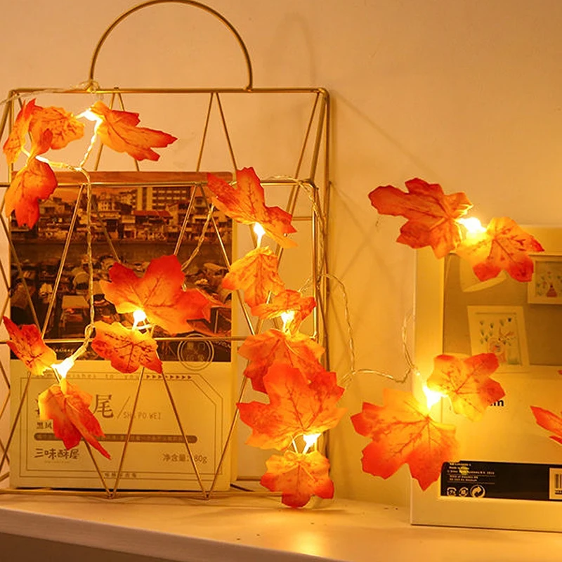 

10 Led Maple String Light Christmas Decoration Indoor Navidad Decor Lights Gift