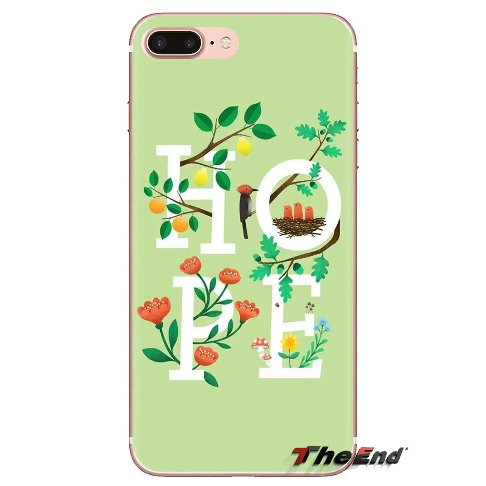 Soft Cases Cover For iPhone XS Max XR X 4 4S 5 5S 5C SE 6 6S 7 8 Plus Samsung Galaxy J1 J3 J5 J7 A3 A5 Hold On Pain Ends H.O.P.E |