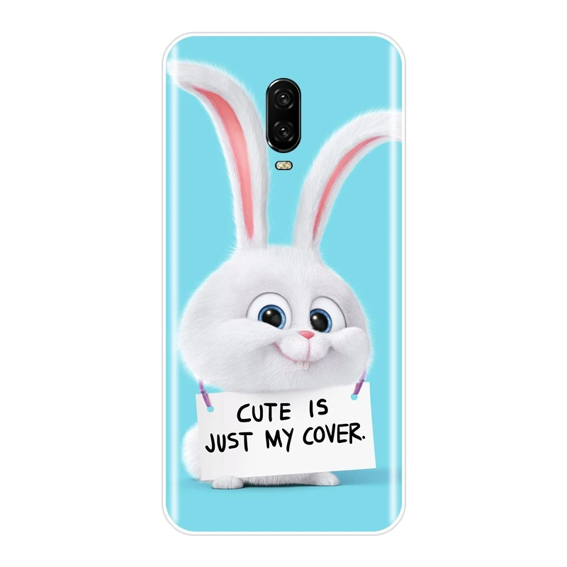 Милый силиконовый чехол с изображением животного для OnePlus 5 5T 6T 3 3T мягкий из ТПУ One