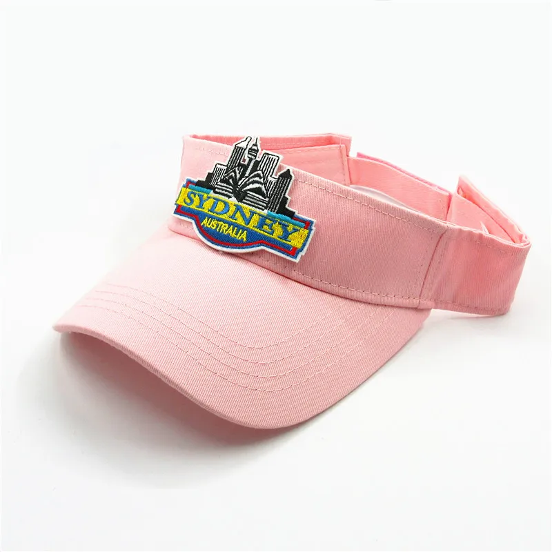 

Geometric building embroidery Visors Baseball Cap Adjustable Snapback cap for men and women