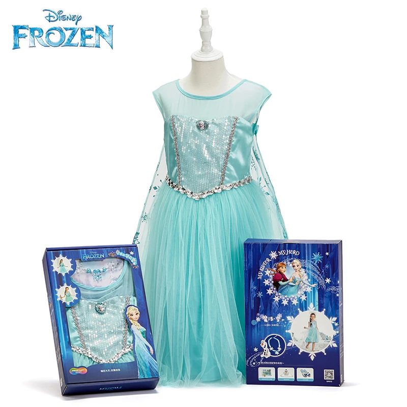 

Детское платье до колен, с блестками, в подарочной коробке