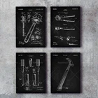 Запатентованная печать инструмента, постеры для инструментов сделай сам, искусство манкинской пещеры, Постер для мастерской, патент на отвертку, постер на ключ, постер с висками, постер с молотком