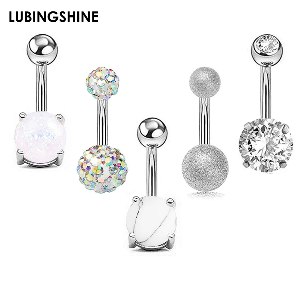 5 шт./лот высококачественные круглые серьги-пупка с кубическим цирконием для