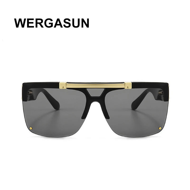 WERGASUN Квадратные Солнцезащитные очки в стиле стимпанк для мужчин и женщин модные
