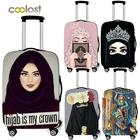 Мусульманский Исламский чехол для чемодана Hijab Face, чехлы для багажа с принтом глаз для девушек, дорожные аксессуары, эластичный пылезащитный чехол для чемоданов 18-32