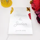 Акриловая зеркальная белая заготовка с именем на заказ, свадебная Фотокнига с индивидуальным символом бесконечности, свадебные сувениры