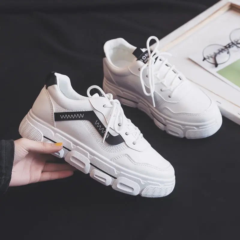 

Shoes Woman White Shoes-Style 2021 Summer New Muffin Bottom Women's-Style Casual Anti-Slip Fashion Cute Monitor