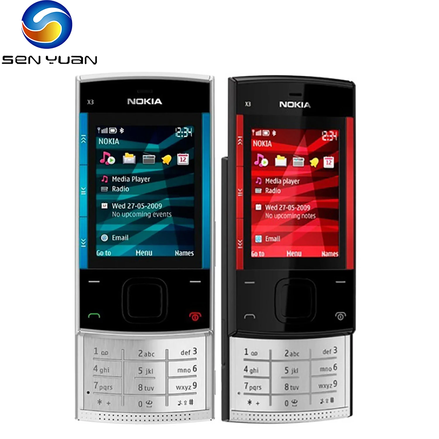 Оригинальный телефон слайдер Nokia X3 00 Восстановленный GSM 2G 3G разблокированный