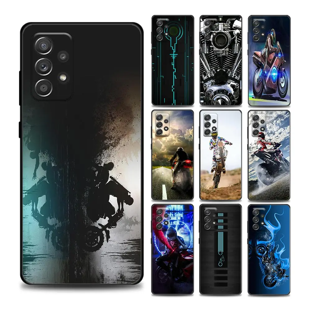 

Motorbike Motorcycle Phone Case for Samsung A01 A11 A12 A21S A31 A41 A42 A51 A71 A02S A32 A02 A52 A72 A22 A52S A03S TPU Cover