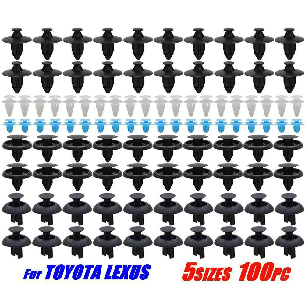 

Fender Rivets For TOYOTA LEXUS Hole Panel Push 100pcs 7-8.5mm Bumper Car