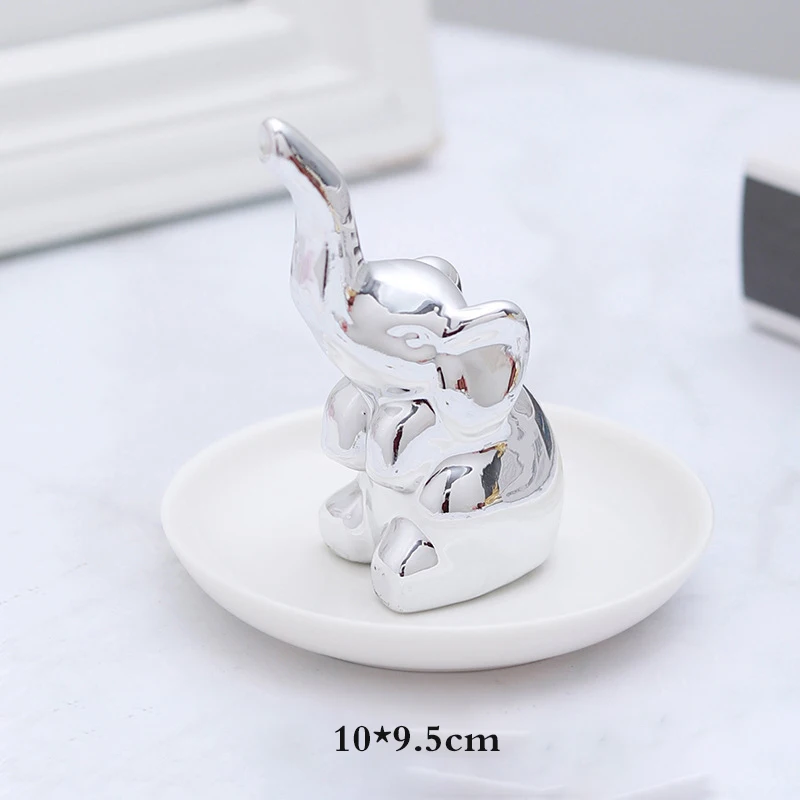 1 шт. Настольный держатель для колец в виде слона стеллаж хранения ювелирных