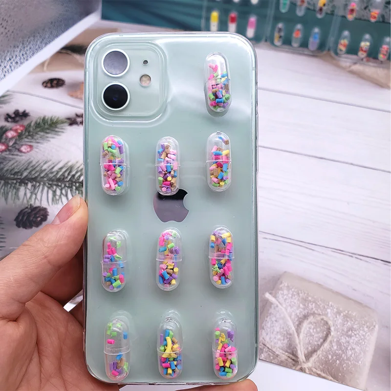 Cute 3D Pill Clear Phone Case For Samsung Galaxy A22 4G A52 A71 A40 A32 A 22 50 71 32 A71Samsug 5G Kawaii Back Cover Capa Coque