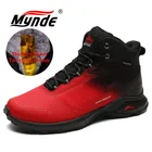 Мужские ботинки с плюшевой подкладкой, теплые водонепроницаемые кожаные ботильоны, уличные Нескользящие походные ботинки, кроссовки 48, зима 2020