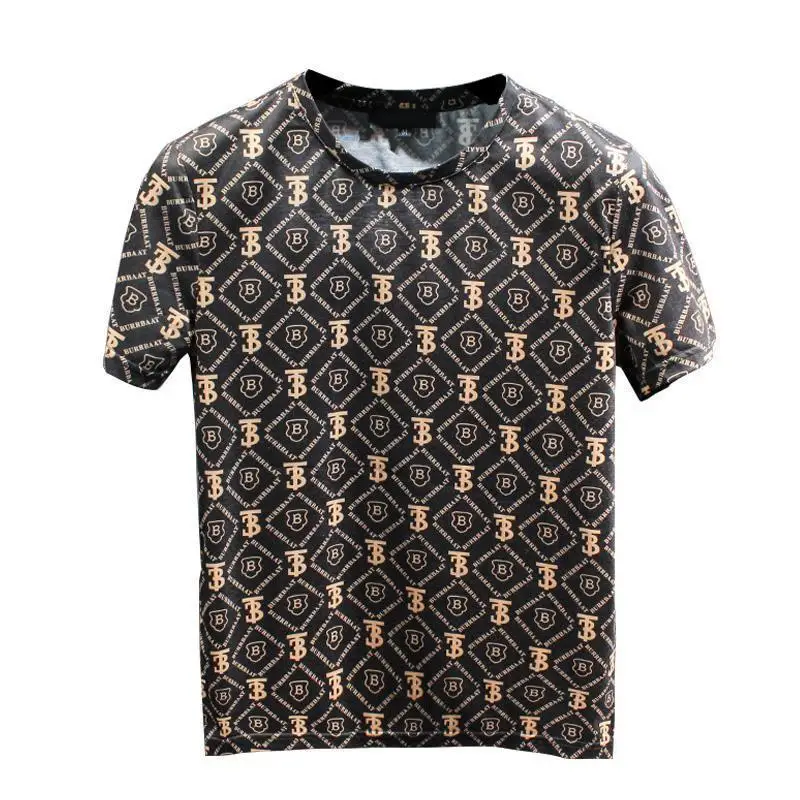 

2021 summer short sleeve t-shirt men's round neck full body printing thin half sleeve base shirt men's wear