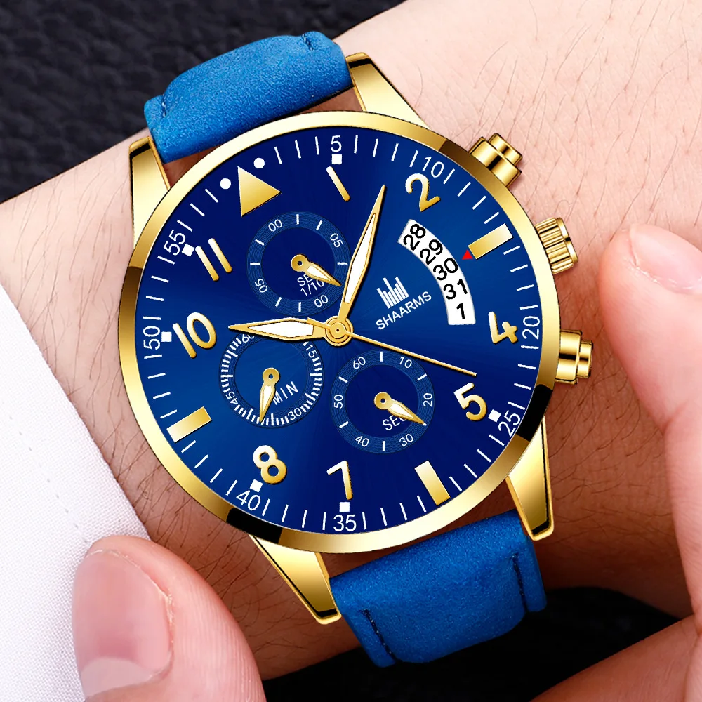 

Топ Новая мода для мужчин, мужские наручные часы, календарь, кожаный ремешок, часы для мужчин бизнес Спорт Кварцевые часы из нержавеющей стали для мужчин подарки Relogio Masculino