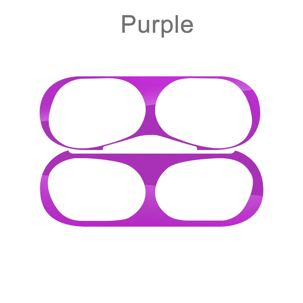 Airpods pro-purple Ультра тонкий защитный чехол металлическая пленка наклейка железная стружка золотое покрытие защита от пыли для AirPods/AirPod профессиональные наушники чехол - Цвет: Airpods pro-purple