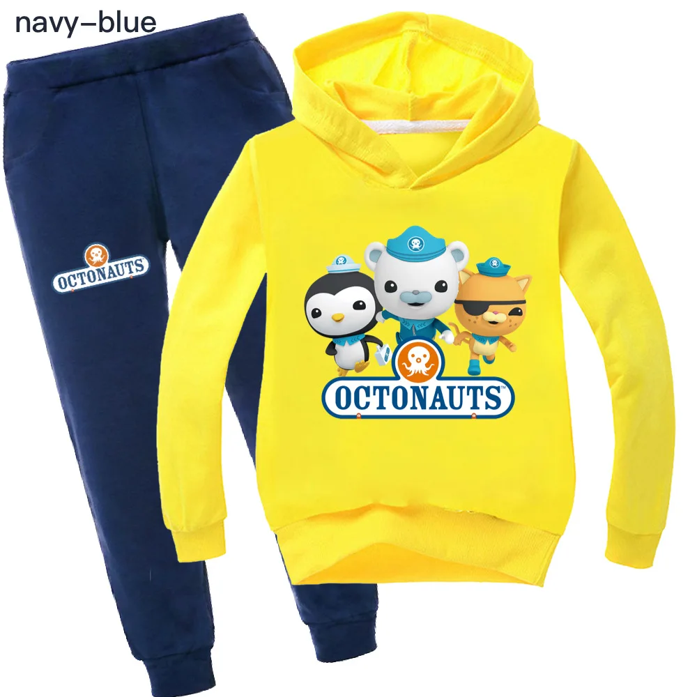 OCTONAUTS-Conjunto de sudadera y pantalones informales para ni&ntilde;os y ni&ntilde;as, ropa de 3t para adolescentes, sudaderas con capucha, traje de oto&ntilde;o-2