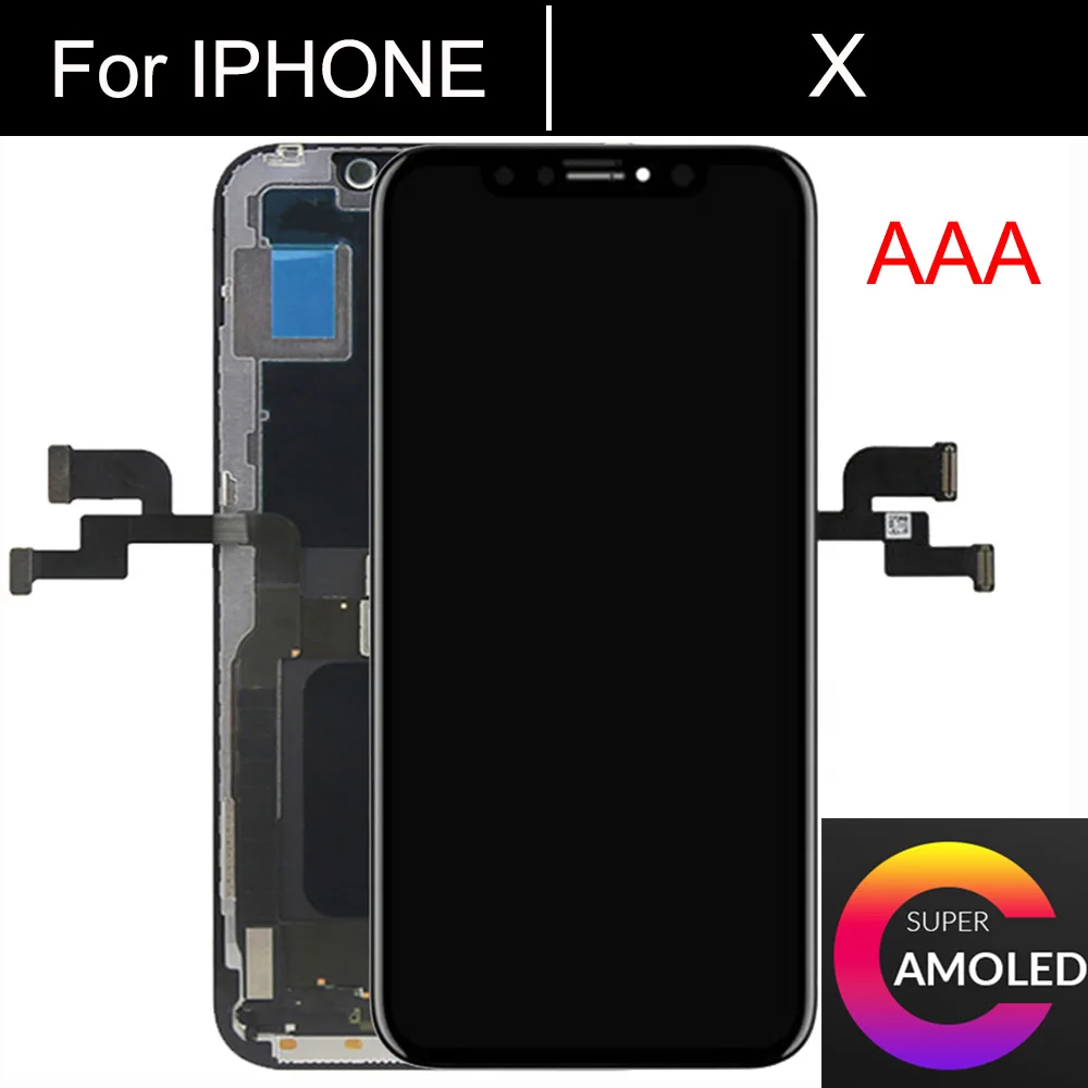 AAA +++ для iPhone X OLED с 3D сенсорным дигитайзером в сборе без битых пикселей ЖК-экран