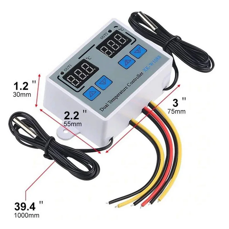 Цифровой термостат для контроля температуры цифровой Интеллектуальный двойной