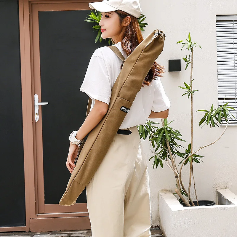 Сумка Складная портативная для удочки вместительная Холщовая с зонтиком