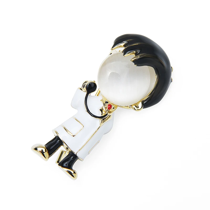 Брошь унисекс в виде врача Wuli &amp baby с эмалью опалом