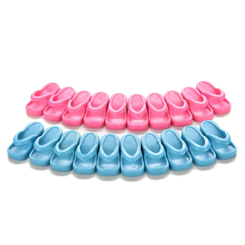 10 пар Красочные тапочки для модная игрушка девочек Рождественский подарок кукла