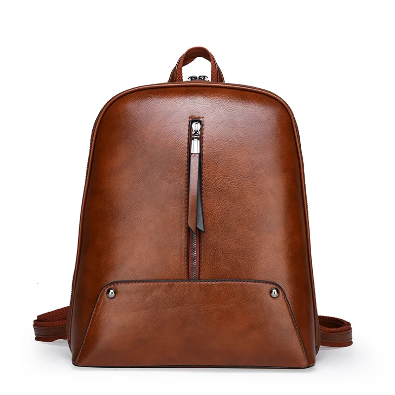 

Hot Sale Multifunction School Bag Women Soft Leather Backpacks Women Shoulder Bags Female Vintage Backpack for Teenage Girls