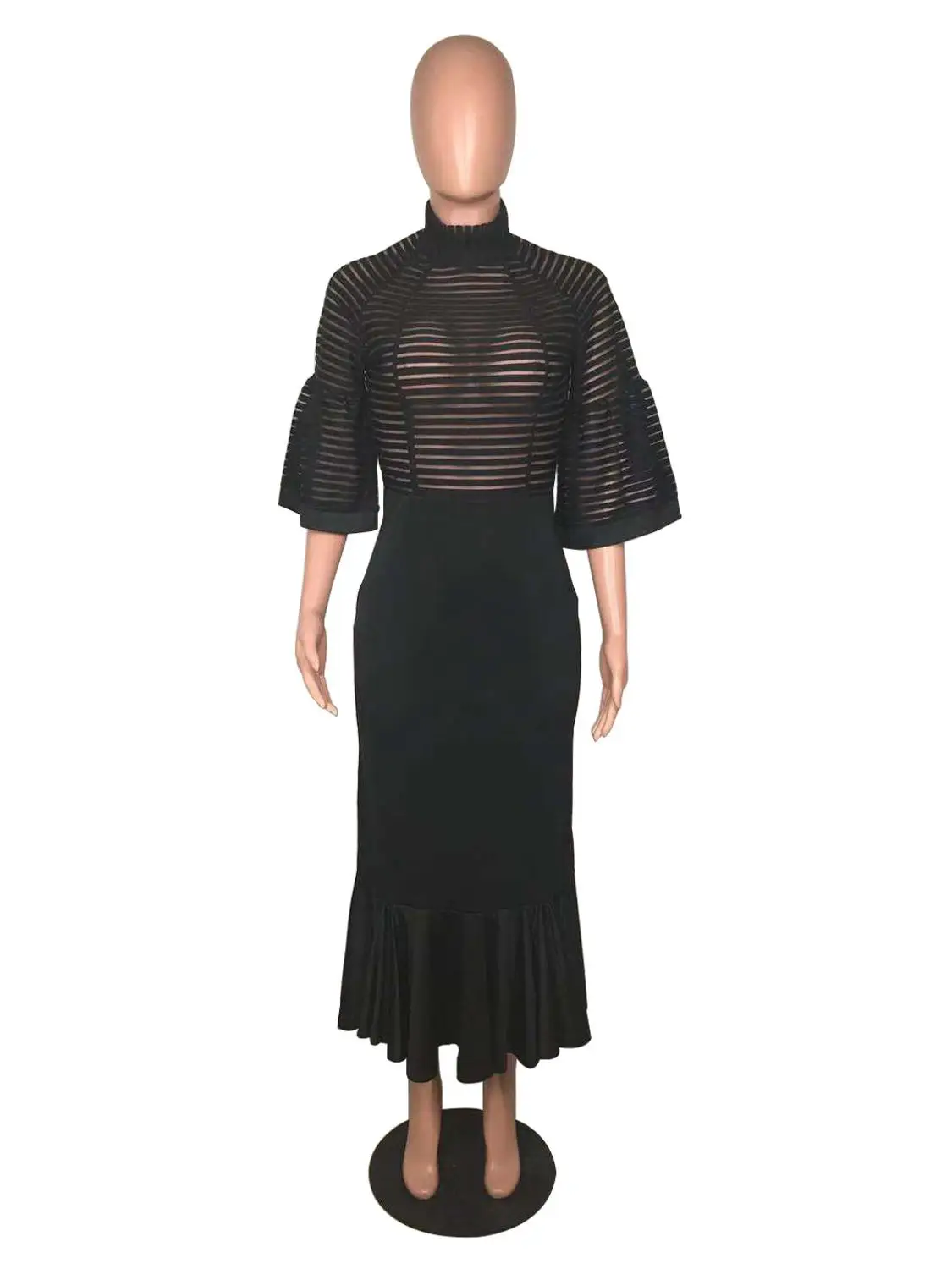 Женское облегающее платье из тюля Русалочки в стиле пэчворк прозрачное Сетчатое