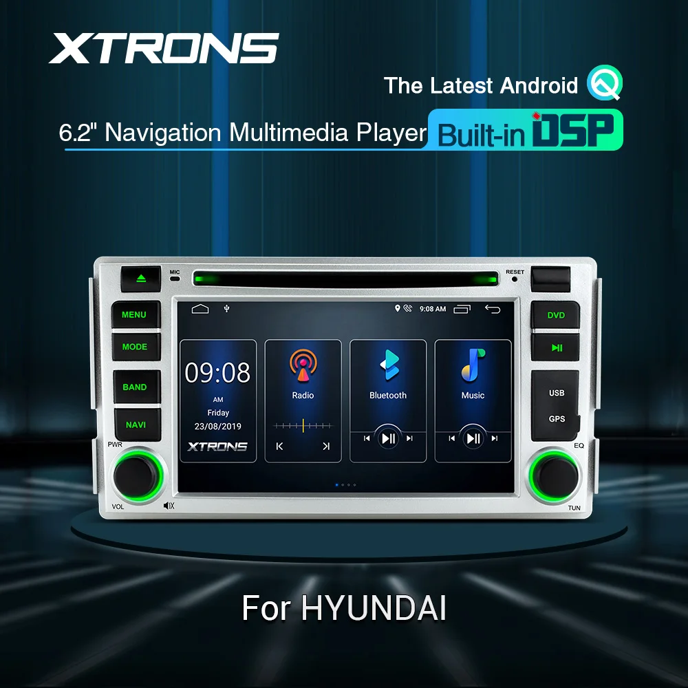 Автомобильный DVD плеер на Android 10 6 2 дюйма мультимедийный DSP GPS OBD для Hyundai Santa Fe