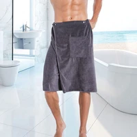 hot sell new fashion man wearable magic mircofiber bath towel with pocket soft swimming beach bath towel