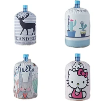 cartoon animal water dispenser dust cover printing cloth art drinking fountains barrels case household protector