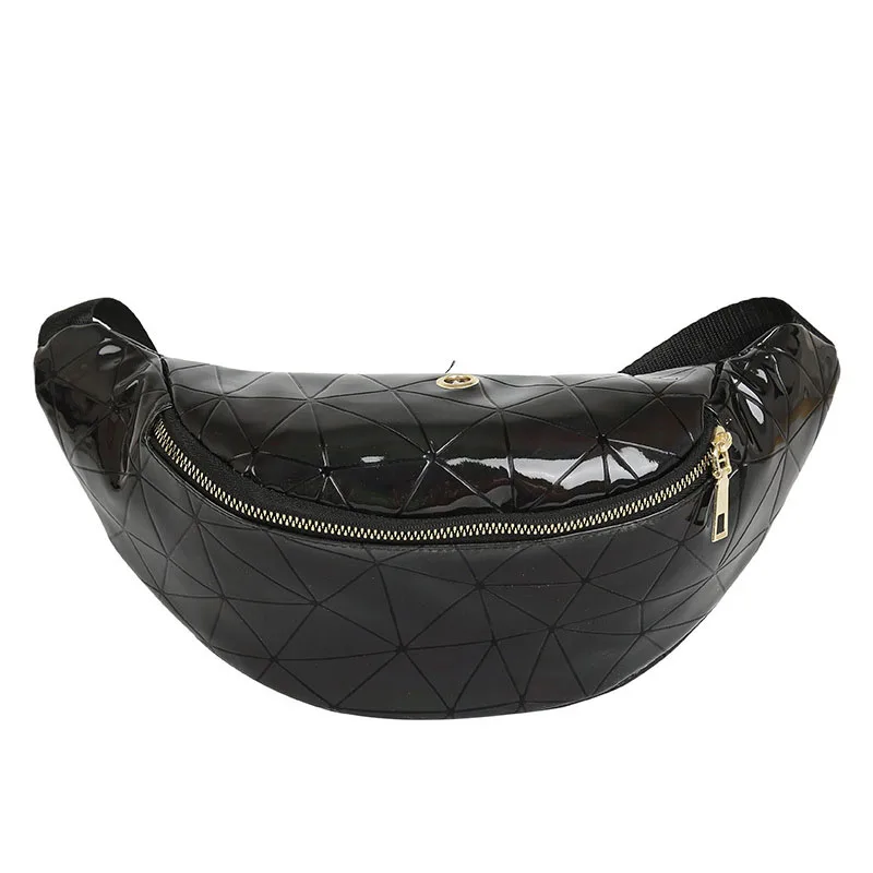 C Waist pack Новая Женская поясная сумка кожаная поясная сумка, лазерные банановые сумки, модная сумка для бедер, Женская Высокая емкость, для детей, сумки через плечо - Цвет: C Waist pack