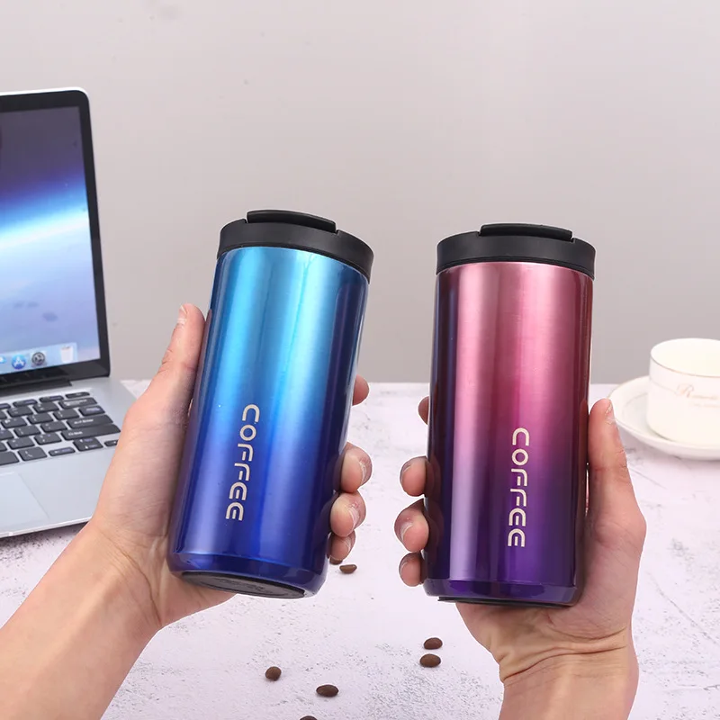 

400ml/550ml 304 Stainless Steel Milk Tea Coffee Mug Leak-Proof Thermos Mug Travel Thermal Cup Thermosmug Water Bottle For Gifts