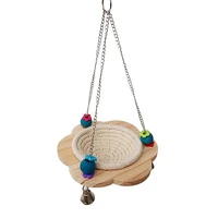 1pc manual weaving bird bed bird nest creative multipurpose hanging cave bird house swing toy for parrots pet supplies