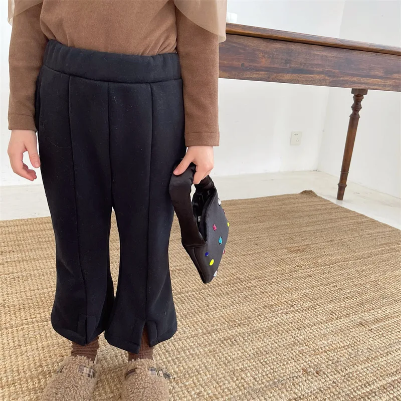 

Pants Ankle Length Elastic Waist Loose Solid Cotton New Fashion Comfortable Cute Lovely Simple Winter Auutmn Children Girls