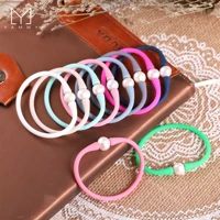 yammy 17cm silicone bracelet natural pearl pulsera menswomens bracelet jewelry the best gift for friendsloversfamily