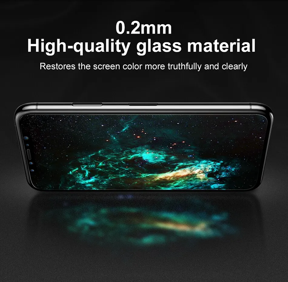 Ультратонкая защитная пленка Baseus для iPhone X 10, закаленное прозрачное защитное стекло с защитой от царапин для iPhone X