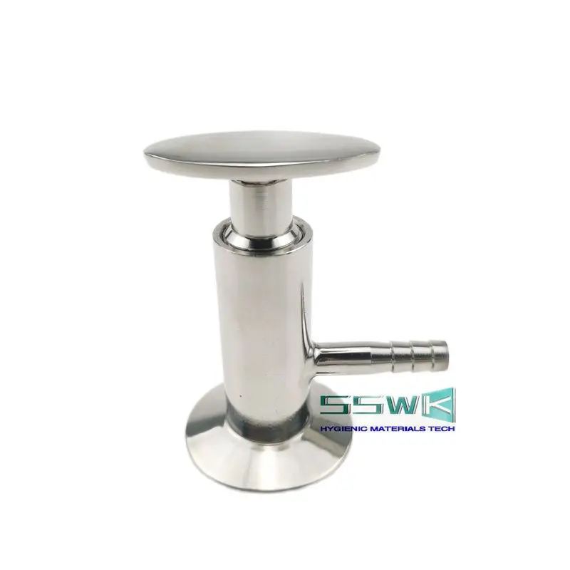 Санитарный клапан для образца 1 5 дюйма с тройным зажимом 9 мм шланг из нержавеющей