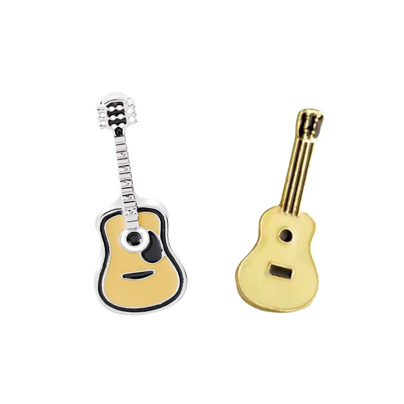 Эмалированные булавки в 2 стилях высокого качества скрипичная брошь виде гитары