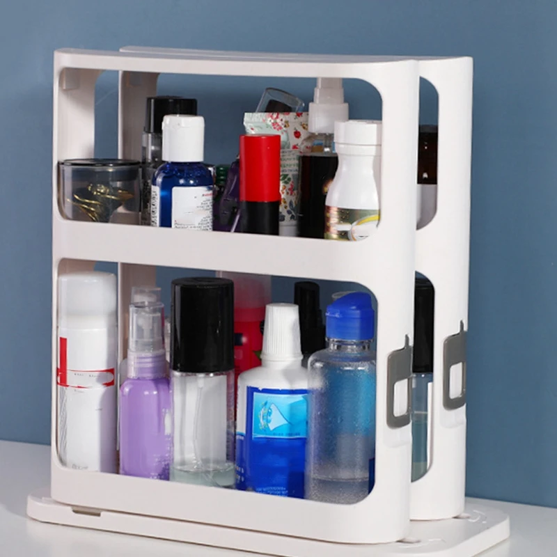 

Rotating Storage Rack Organizer Storage Expandable Spice Rack and Stackable Cabinet & Pantry Organizer