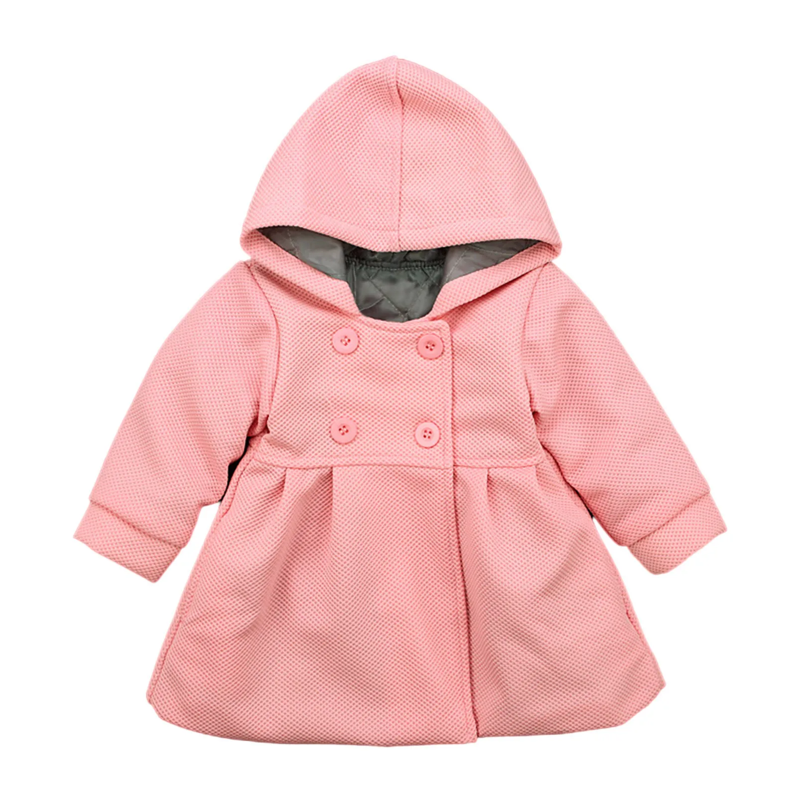 Осенне-зимнее пальто с оборками Для маленьких девочек накидка Куртка плотная